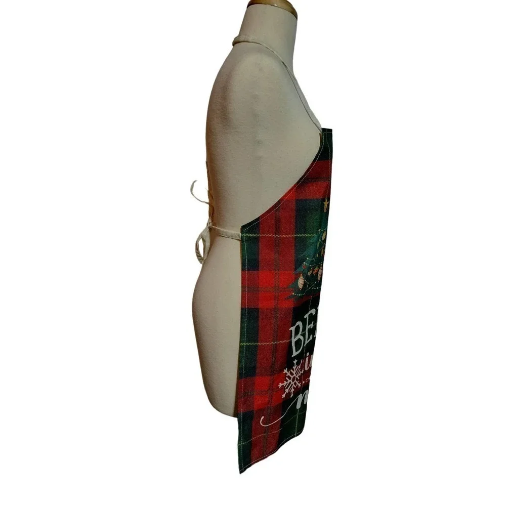 Two Christmas Holiday Aprons Like New Condition